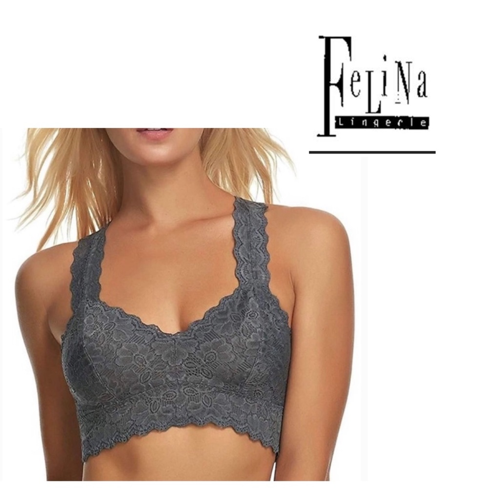 Felina Intimate & Sleepwear Grey Racerback Lace